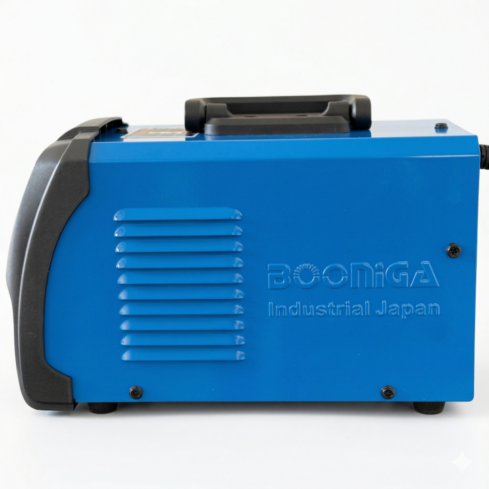 Costado de la soldadora multiproceso Booniga MIG-MMA-300YK1