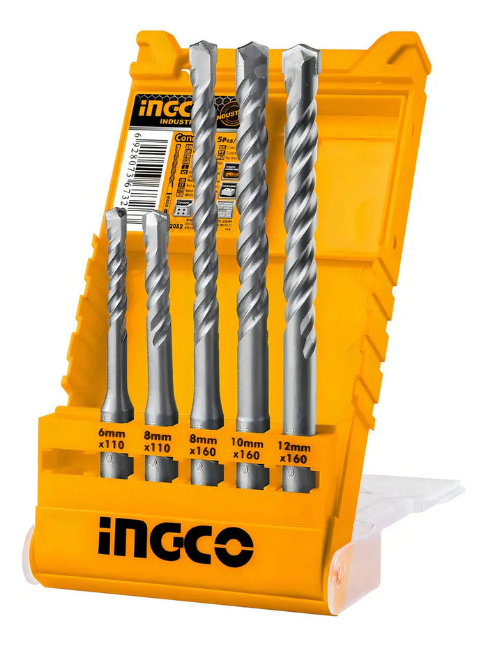 Juego de Brocas SDS Plus para Concreto 6–12 mm Ingco AKD2052