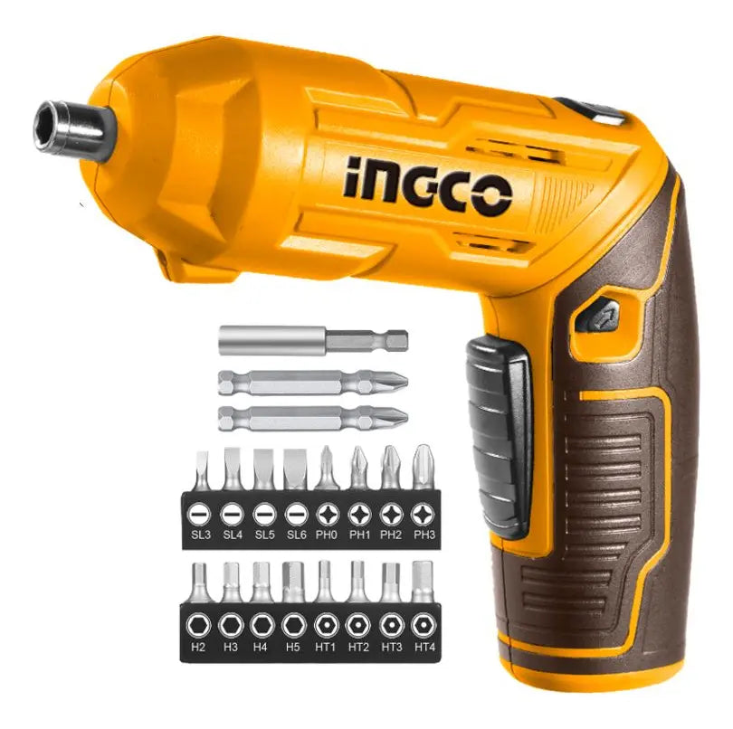 Atornillador Inalámbrico Ajustable con Accesorios 4 Nm Ingco CSDLI0442