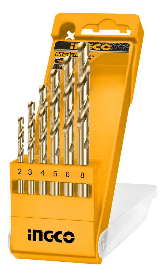 Juego de Brocas Milimétricas para Metal 6 Piezas Ingco AKD1055