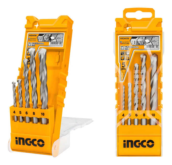 Juego de Brocas Multiuso 4–10 mm 5 Piezas Ingco AKD6058