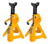 Dos caballetes automotrices Ingco HJS0201 con cremallera y manilla de ajuste