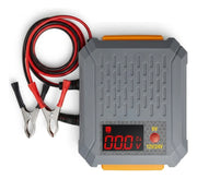 Cargador Demolition MAD-30 visto desde arriba, con pinzas y cables de carga
