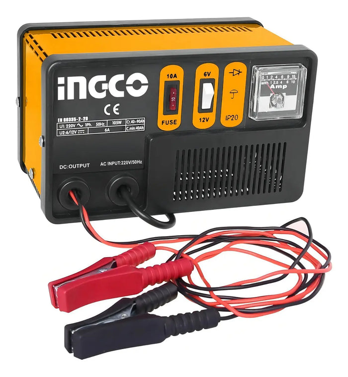 Cargador de Baterías 6/12 V 6 A Ingco ING-CB1501