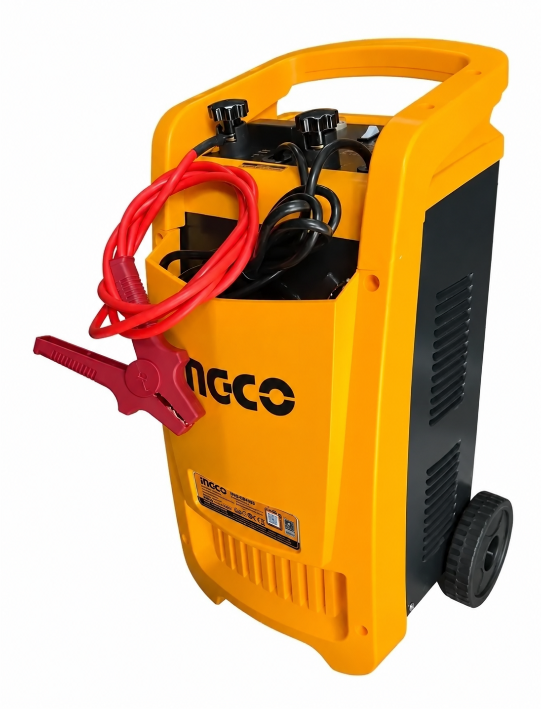 Cargador y partidor Ingco ING-CB4003 con cables y pinzas roja y negra