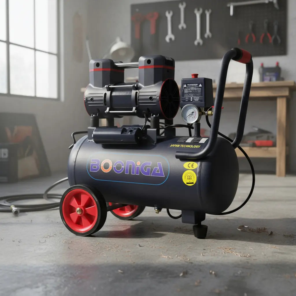 Compresor de Aire Silencioso Libre de Aceite 40 L 1280 W Booniga BN1280-40L