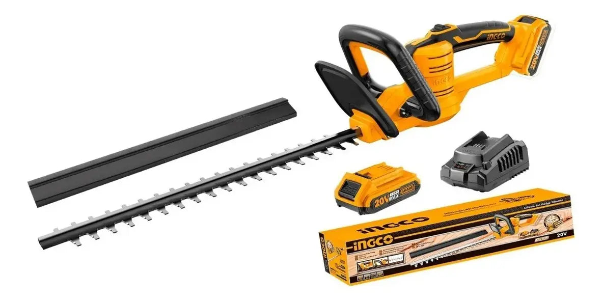 Cortasetos inalámbrico Ingco CHTLI20461 con batería, cargador y caja