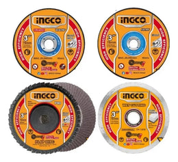 Discos Ingco MCD07630 de 76 mm: corte, desbaste, diamantado y flap para miniamoladora