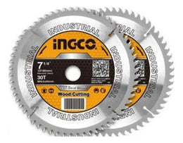 Juego de Discos para Sierra de Madera 7 1/4" 30 Dientes 2 Piezas Ingco TSB118510
