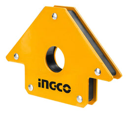 Escuadra magnética para soldar Ingco AMWH50041 de 4" con forma de flecha y ángulos de 45°, 90° y 135°