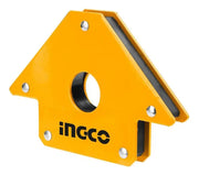 Escuadra magnética para soldar Ingco AMWH75051 de 5" con forma de flecha y ángulos de 45°, 90° y 135°
