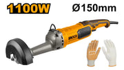 Esmeril recto Ingco SG11008 para disco de 150 mm con guantes incluidos