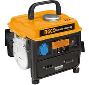 Generador a bencina Ingco GE8002 con manilla, enchufe de 220 V y panel de control