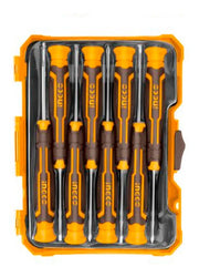 Estuche abierto con los 8 destornilladores de precisión Ingco HKSD0818