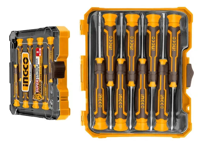 Set de Destornilladores de Precisión 8 Piezas Ingco HKSD0818