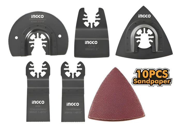 Juego de Hojas para Multiherramienta Oscilante 15 Piezas Ingco AKTMT1502