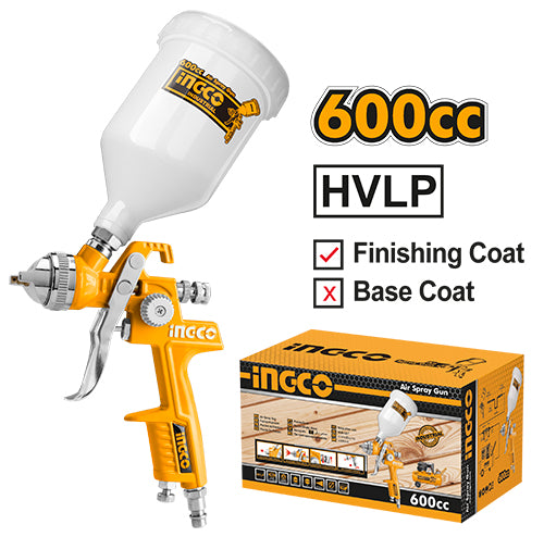 Pistola Neumática para Pintar 600 cc 1,4 mm Ingco ASG1061