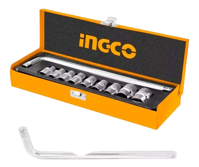 Juego de Llaves de Tubo 1/2" 10 Piezas Ingco HKTS12101