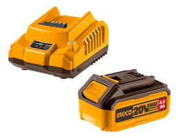 Kit de Batería de 4,0 Ah y Cargador 20 V Ingco FBCPK1214