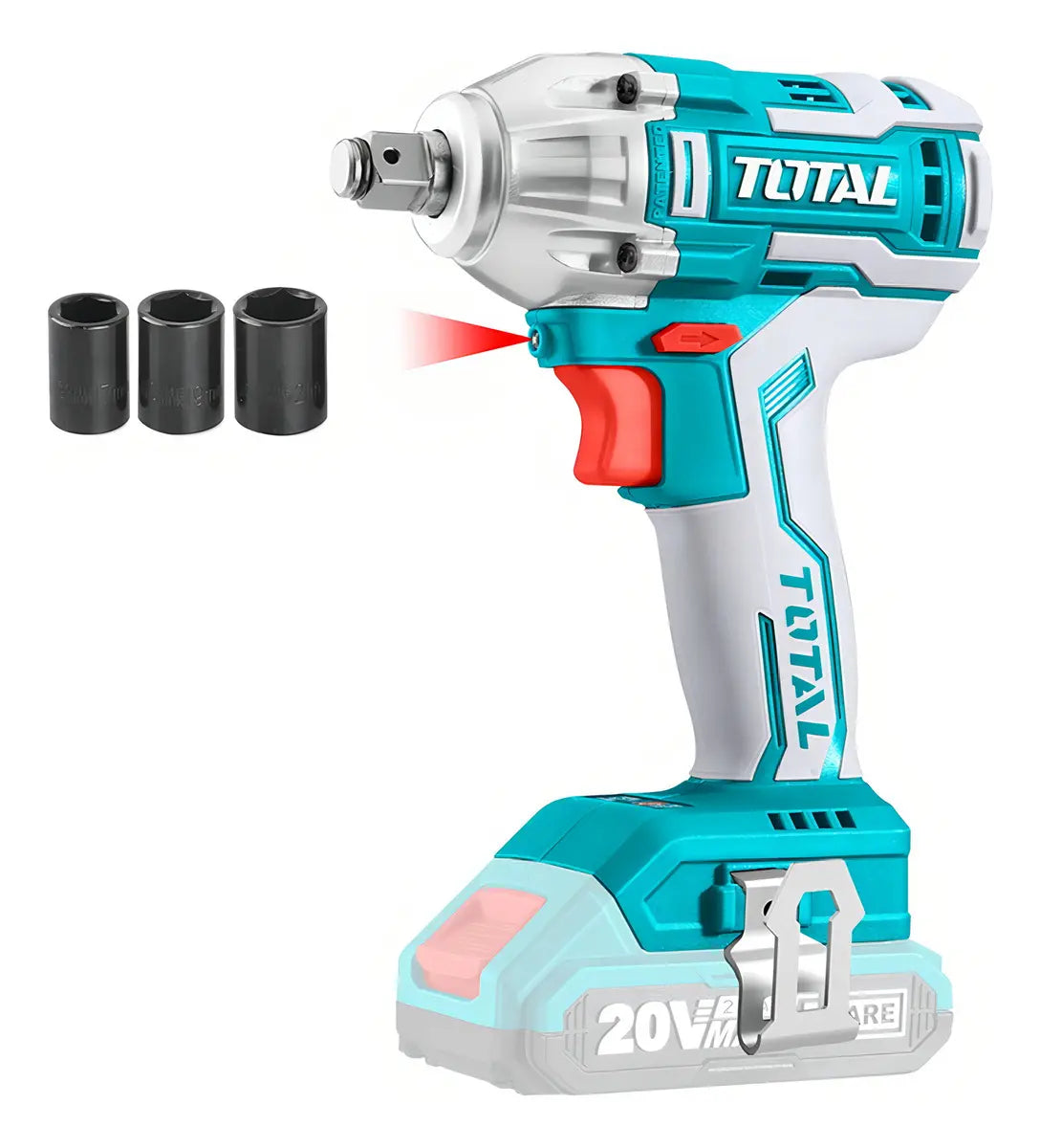 Llave de impacto inalámbrica Total TIWLI20010 brushless de 1/2" y 20 V, sin batería