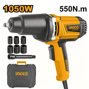 Llave de impacto eléctrica Ingco IW10508 de 1.050 W y 550 Nm con dados y maletín