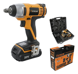Llave de impacto Hoteche P800122 de 20 V con batería, maletín y caja