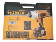 Caja de la llave de impacto inalámbrica Hoteche P800122 de 20 V y 1/2"