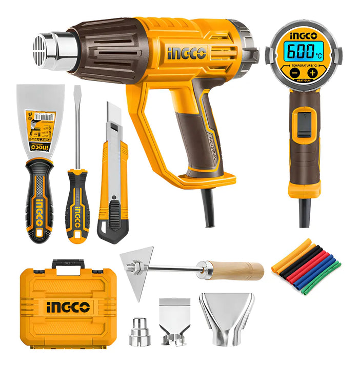 Pistola de Calor con Pantalla LCD 2000 W Ingco HG2000581