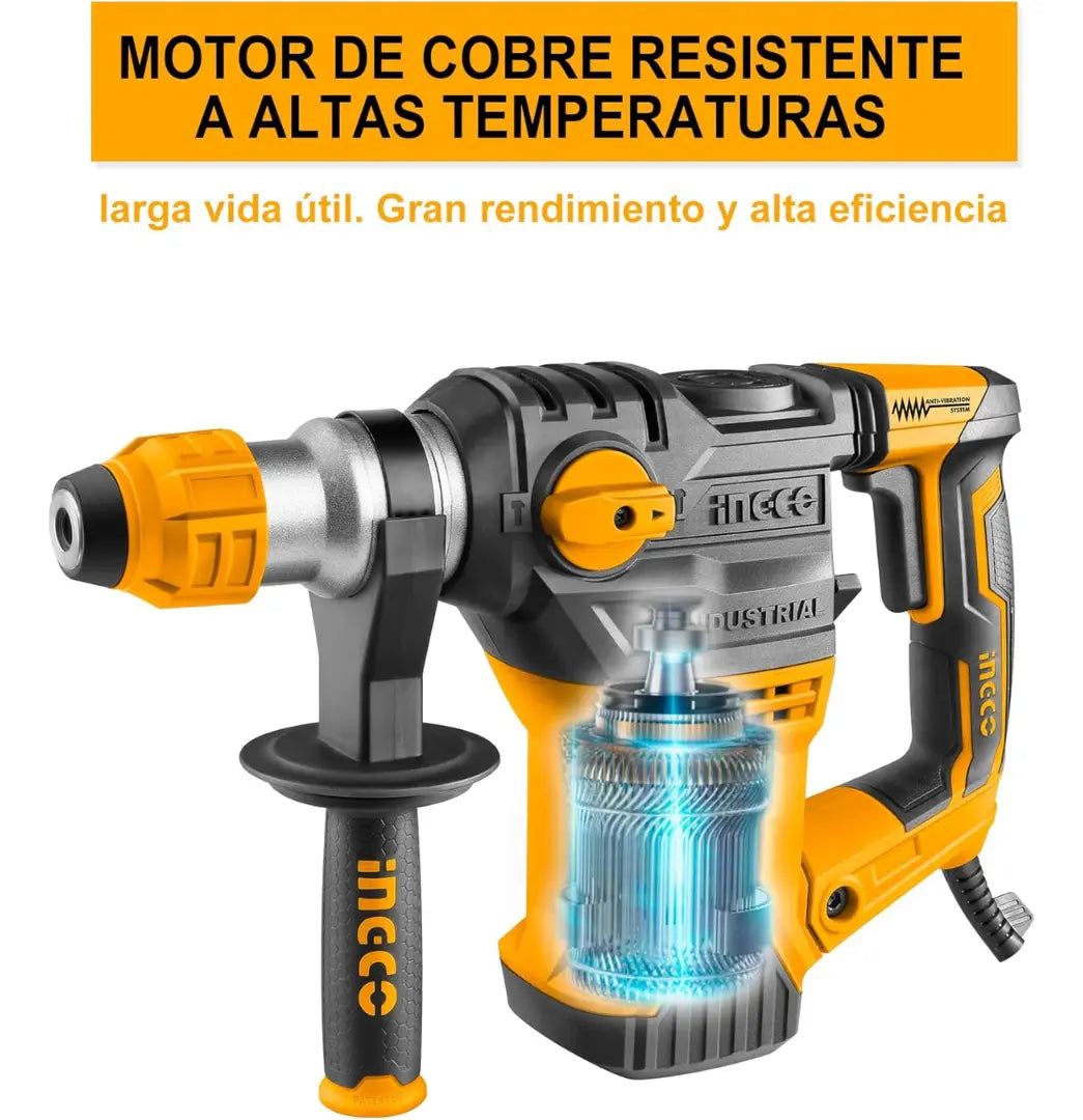Rotomartillo Ingco RH150028: motor de cobre