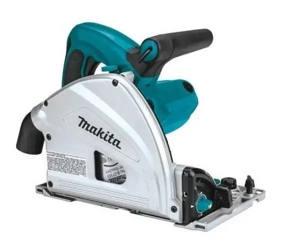 Sierra de incisión Makita SP6000, vista del protector de aluminio y la base