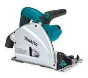 Sierra de incisión Makita SP6000, vista del protector de aluminio y la base