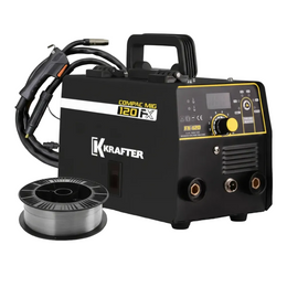 Soldadora Krafter MIGCOMPAC120 de 120 A con torcha MIG y rollo de alambre Flux