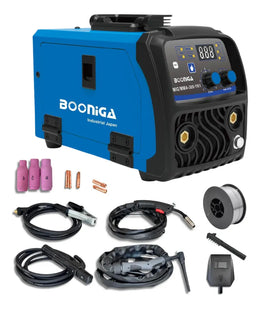 Soldadora Booniga YK1-TIG de 300 A con torcha MIG, torcha TIG y accesorios incluidos
