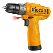 Taladro atornillador Ingco CDLI12456 de 12 V con luz LED, vista lateral