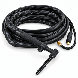 Torcha TIG WP-17V con cable de 4 m, conector DINSE 10/25 y manguera de gas