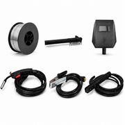 Accesorios de la Zulkio 300YK02: rollo de alambre Flux, cepillo de acero, careta de inicio, torcha MIG y pinzas