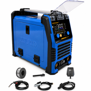 Soldadora Zulkio MIG-MMA-300YK02 de 300 A con torcha MIG, rollo de alambre Flux, pinzas y careta de inicio